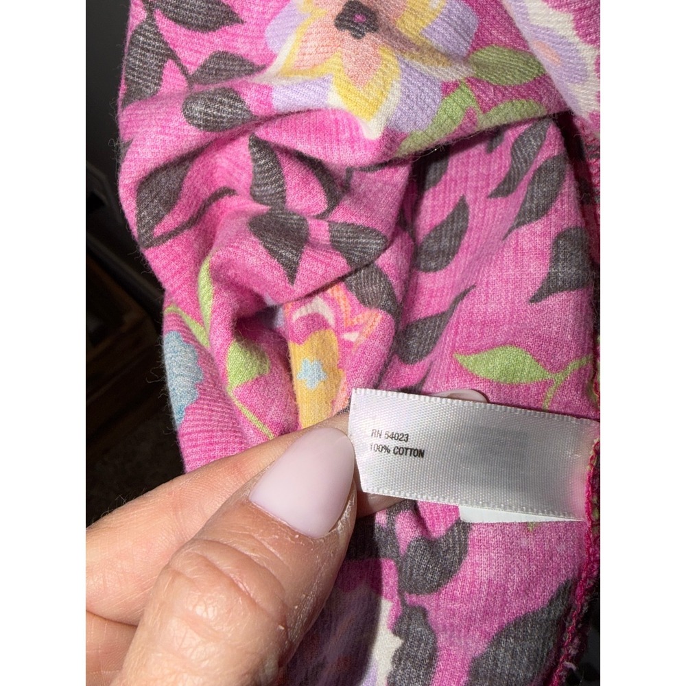 Gap Kids Pink Floral Corduroy Dress Girls Medium Bright Boho Peplum - Picture 6 of 6